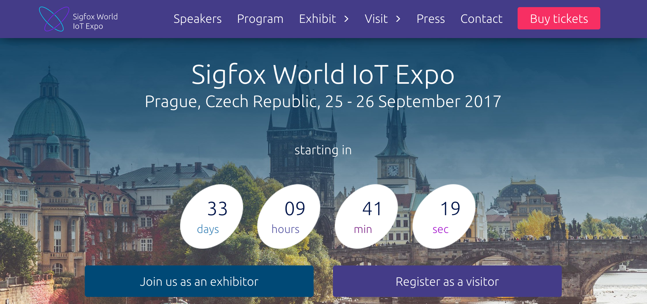 En setiembre llega a Praga el @Sigfox World Expo: ¡¡es el evento de ecosistemas IoT más grande del mundo!!