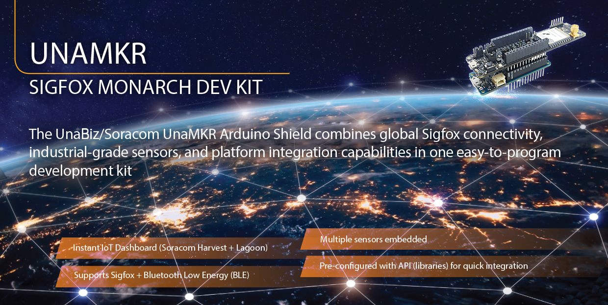 #Soracom y #UnaBiz lanzan el kit de desarrollo First @Sigfox Monarch