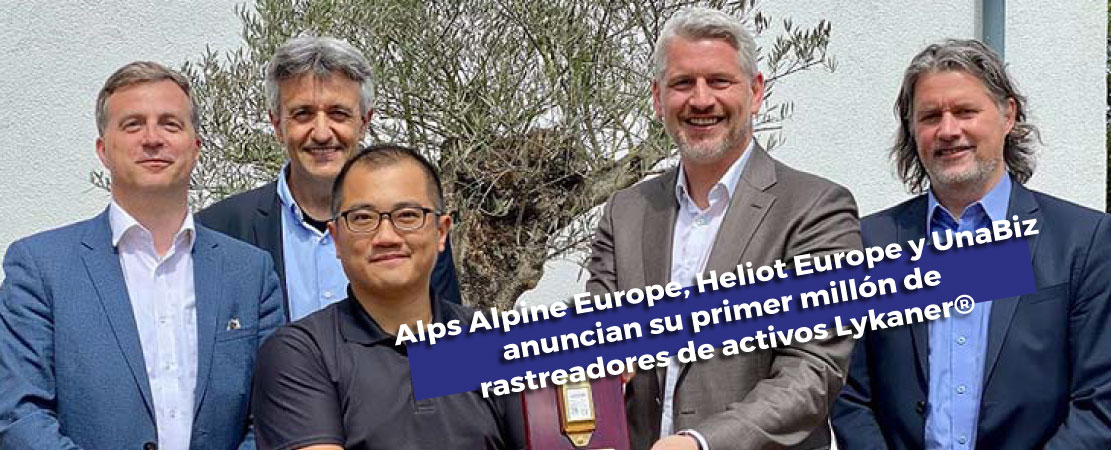 Alps Alpine Europe, Heliot Europe y UnaBiz anuncian su primer millón de rastreadores de activos Lykaner® en Europa y su próxima meta de 2,6 millones de dispositivos adicionales asegurados.